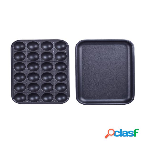 24 hoyos Takoyaki Grill Pan Plate Cooking Molde para hornear
