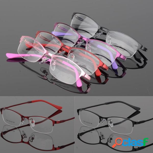Lentes de medio marco Lentes transparentes Metal TR90 Gafas