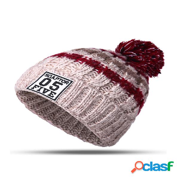 Mujer Invierno Sombrero Bufandas Guantes Conjunto de pompón