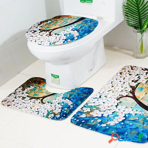 Nueva alfombrilla de baño tallada para árbol de la
