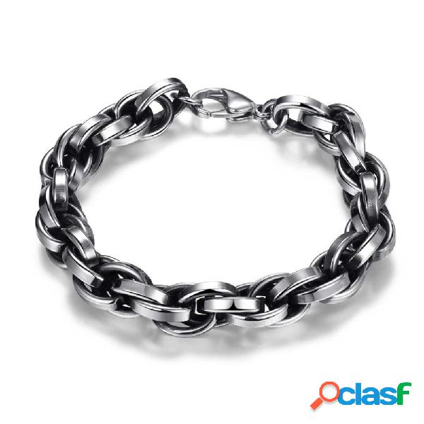 Punk pulsera de acero inoxidable