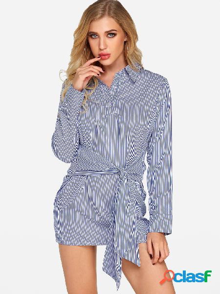 Vestidos de manga larga con cuello en V