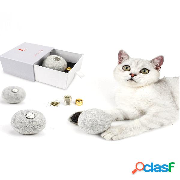 Adicción Catnip Ball Mascota Gato Juguetes Saludable Lana