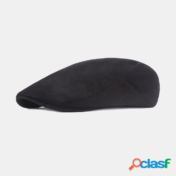 Gorros de boina de rayas de algodón lavado para hombre al