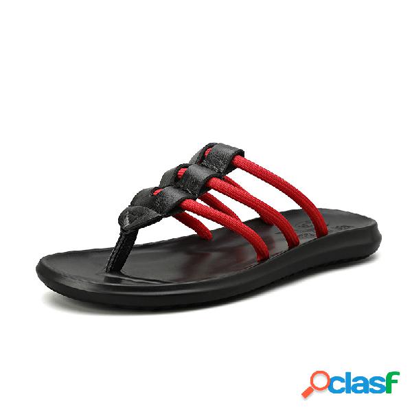 Hombres cómodos antideslizantes Clip Toe Flip Flop Casual