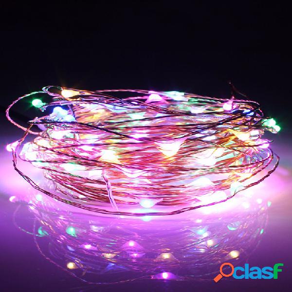 Guirnalda de luces LED con cable de cobre de 10 m con 100