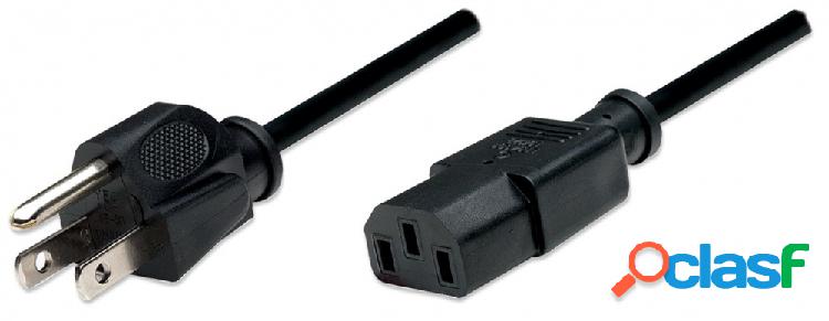 Manhattan Cable IEC 60320 C13 Macho - NEMA 5-15 Macho, 1.8
