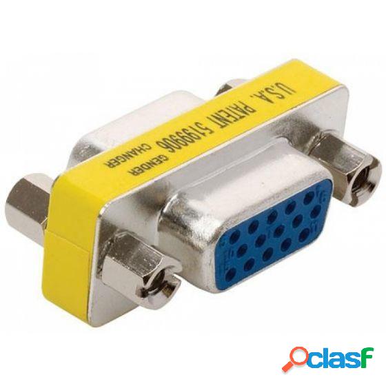 Steren Adaptador VGA Macho - VGA Hembra, Plata