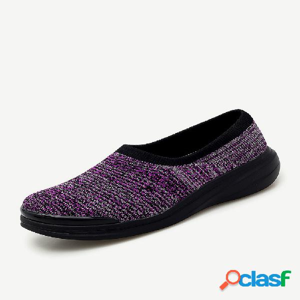 Mujer Casual Comfy Fly Mesh Soft Zapatillas bajas sin