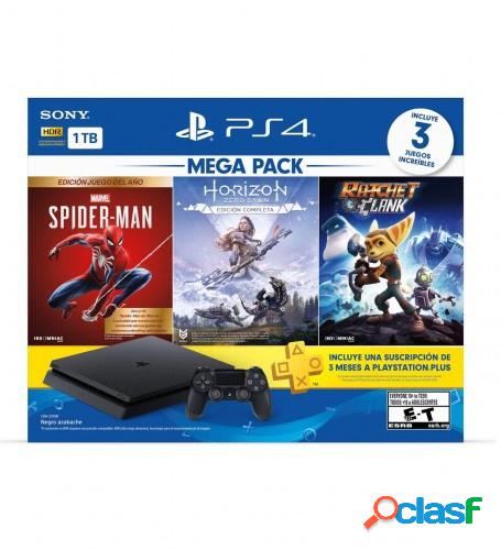 Sony PlayStation 4 1TB, WiFi, 1x HDMI, 2x USB 3.0, Negro -