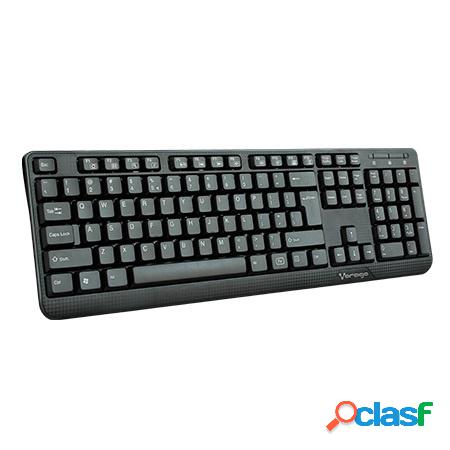 Teclado Vorago Multimedia KB-102, Alámbrico, USB, Negro