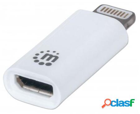 Manhattan Adaptador iLink, Lightning 8-pin Macho - Micro USB