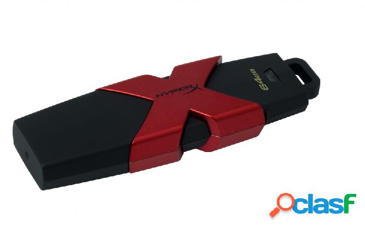 Memoria USB HyperX Savage, 64GB, USB 3.0/3.1, Lectura 350