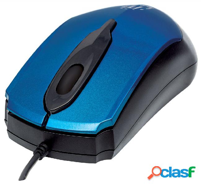 Mouse Manhattan Óptico Edge, Alámbrico, USB, 1000DPI,