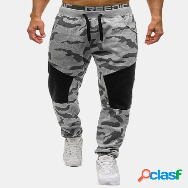 Pantalones casuales deportivos de talle elástico con