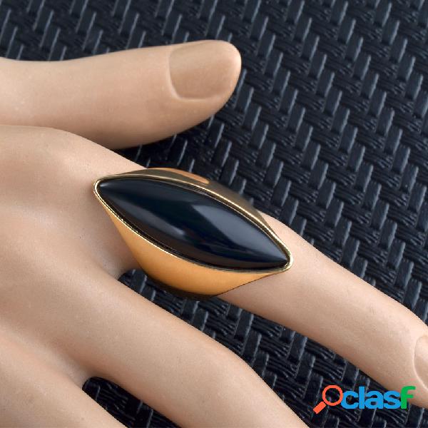 vendimia Anillos de dedo de rubí transparentes metálicos