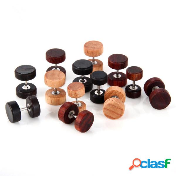 Fashion Mens Pendientes Titanio Acero Geométrico Hecho a