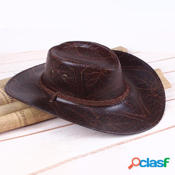 Hombres Mujer Cuero artificial occidental Cowboy Knight