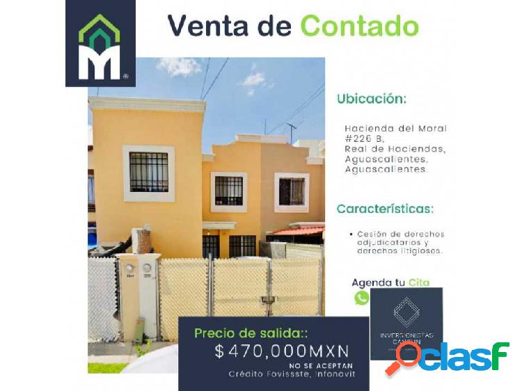 Remate hipotecario en real de haciendas Aguascalientes.