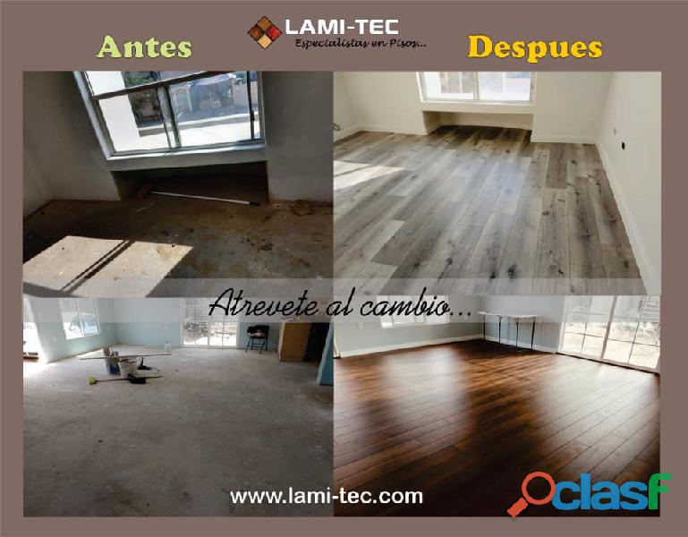 En lami tec, hay una gran variedad de piso laminado a muy