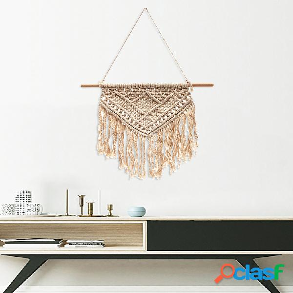 Tapiz de macramé hecho a mano, decoración de pared