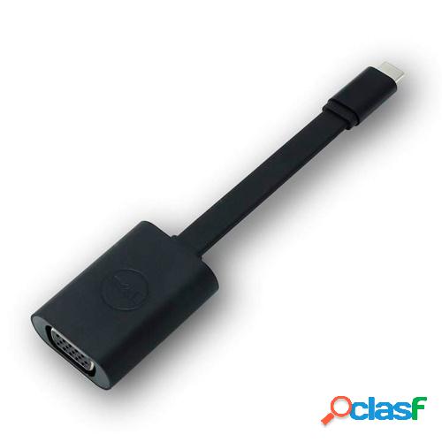 Dell Adaptador USB C Macho - VGA Hembra, Negro