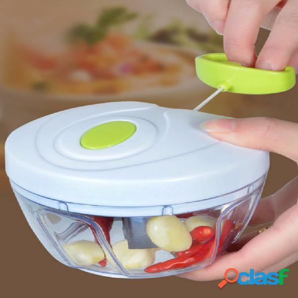 Manual Pull Cuerda Picadora de verduras y alimentos Picadora