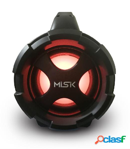 Misik Bocina Portátil MS255, Bluetooth, Inalámbrico, USB,