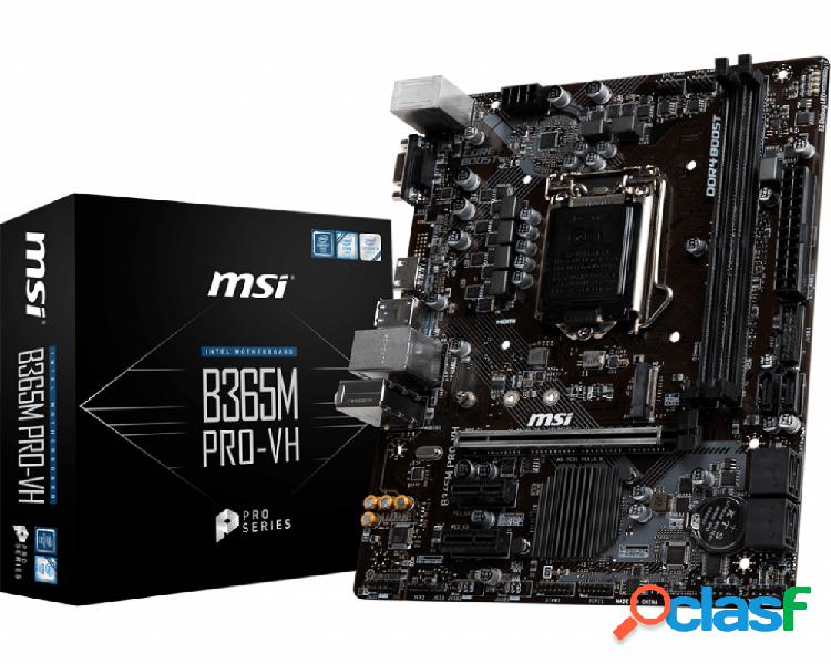 Tarjeta Madre MSI B365M PRO-VH, S-1151, Intel B365, HDMI,