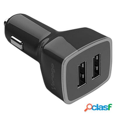 Vorago Cargador para Auto AU-103 V2, 5V, 2 Puertos USB 2.0,