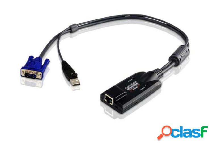 Aten Cable KVM KA7170, RJ-45 Hembra - VGA/USB Macho, Negro