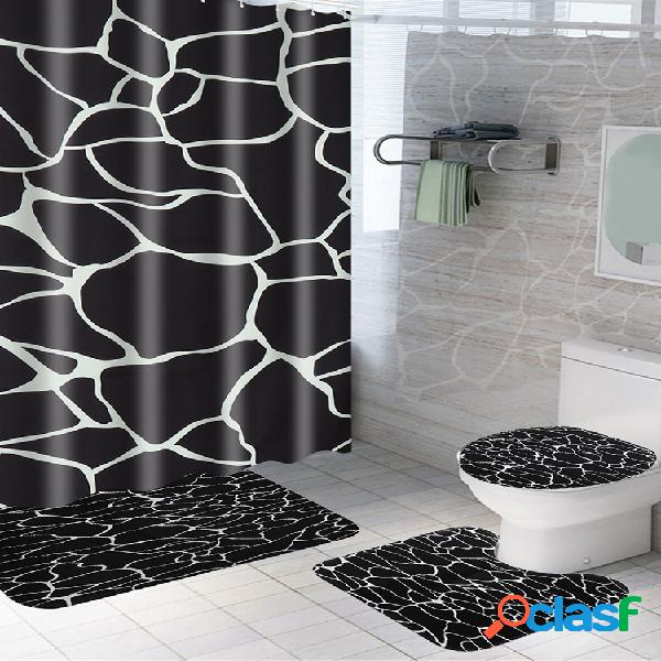Cortina de ducha de mármol Impermeable Cuarto de baño