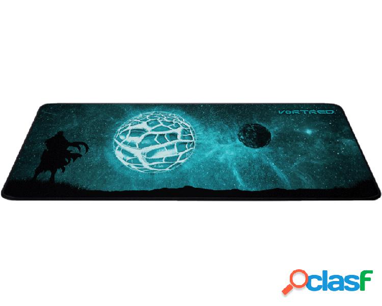 Mousepad Vortred Capacious, 80 x 30cm, Negro/Azul