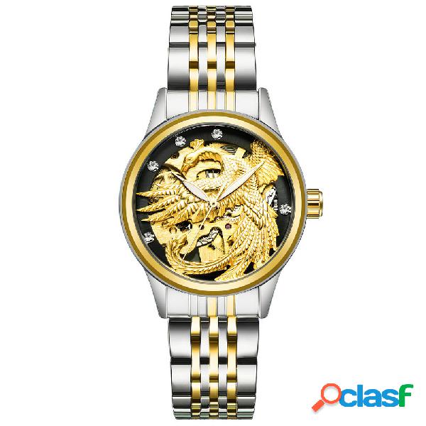 Tevise reloj mecánico automático de lujo Luminous Dragon
