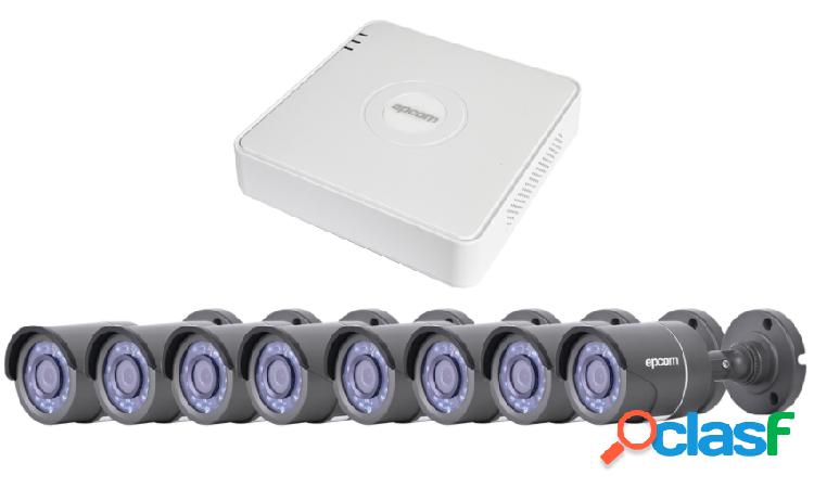 Epcom Kit de Vigilancia KESTXLT8B de 8 Cámaras CCTV Bullet
