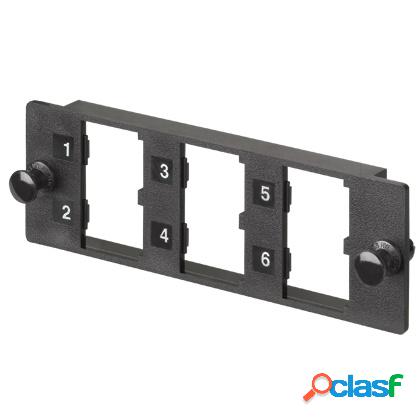 Panduit Panel de 6 Módulos Mini-Com de Fibra Óptica UTP,