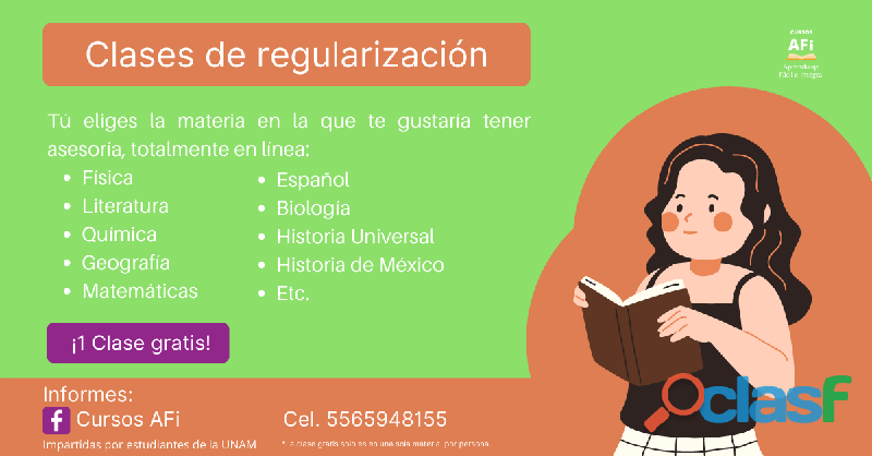 Clases de regularización para ingreso a la UNAM