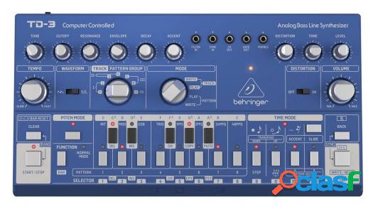 Behringer Sintetizador Analógico TD-3, MIDI, USB, Azul