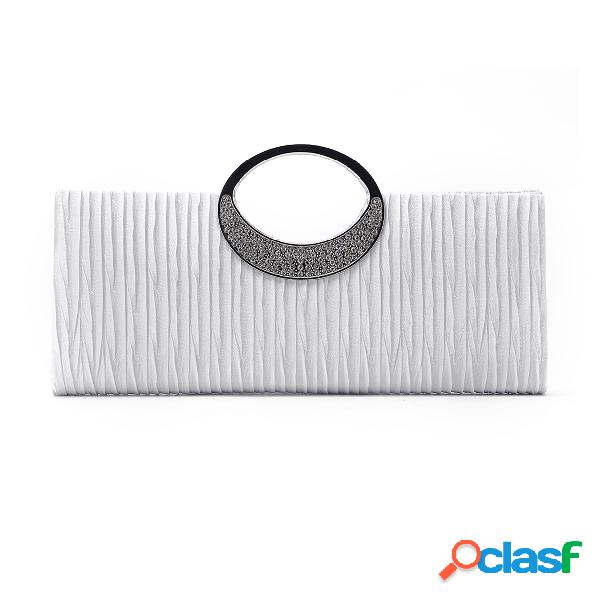 Bolsos de embrague de la moda blanca con correa de cadena