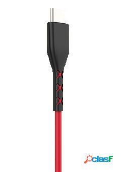 Naceb Cable USB A Macho - USB C Macho, 1 Metro, Rojo
