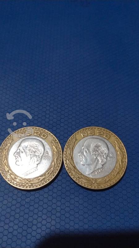 2 monedas de hidalgo centro de plata