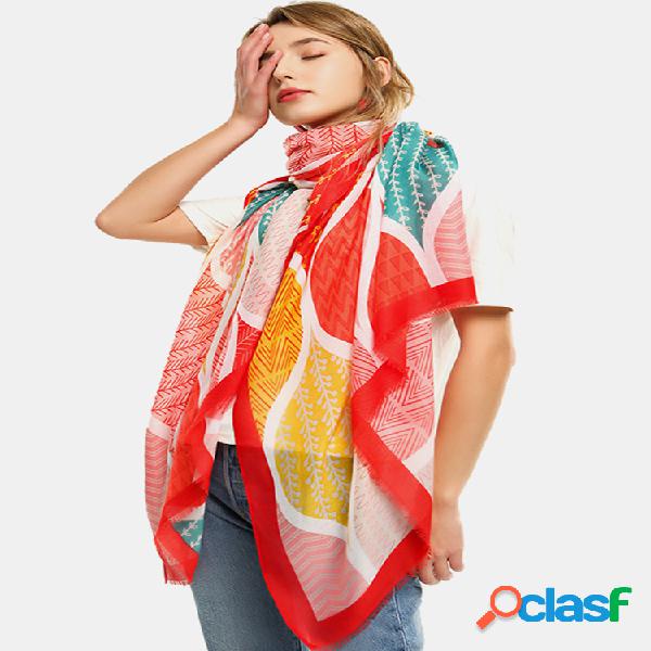 Bufanda estampada para mujer Pañuelo multifuncional Bufanda