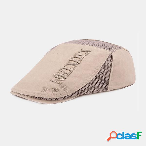 Hombre Bordado Casual Malla Berathable Sombrero Visera de