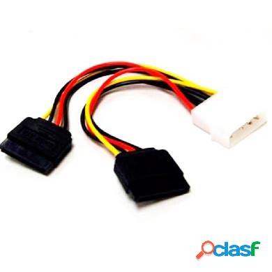 BRobotix Cable de Poder 2 x SATA de 15 pines Macho - Molex