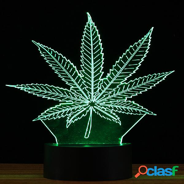 Control remoto Arce de 16 colores Hoja 3D LED Cambio de luz