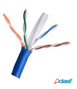 Saxxon Bobina de Cable 305 Metros UTP, 305 Metros, Azul