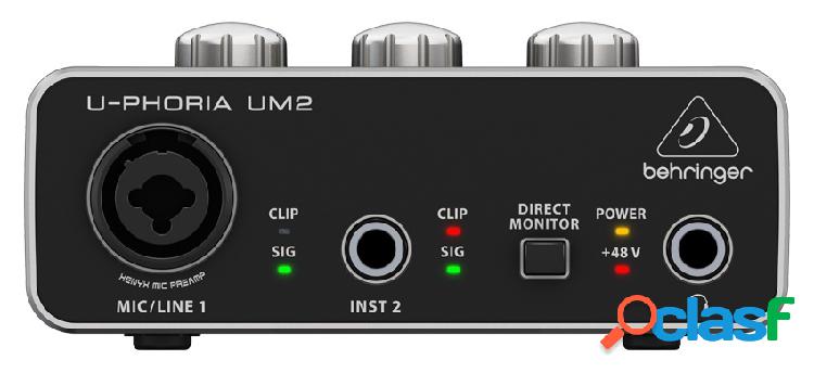 Behringer Interfaz de Audio U-Phoria UM2, Salida L,R x2,