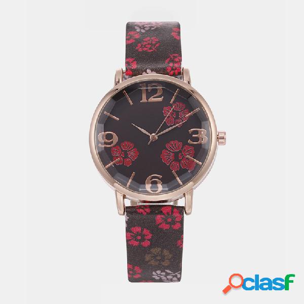 Funny Sport Mujer Reloj de cuero Banda Oro rosa Caso Reloj