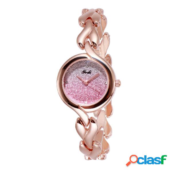 Trendy Gradient Starry Sky Reloj de cuarzo nacarado