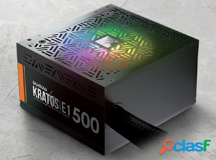 Fuente de Poder Gamdias KRATOS E1 500 80 PLUS, 20+4 pin ATX,